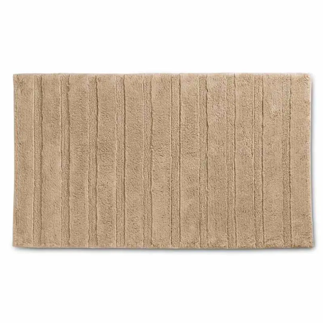 Badkamermat Megan, 100% katoen, beige, 120 x 70 x 1,6 cm
