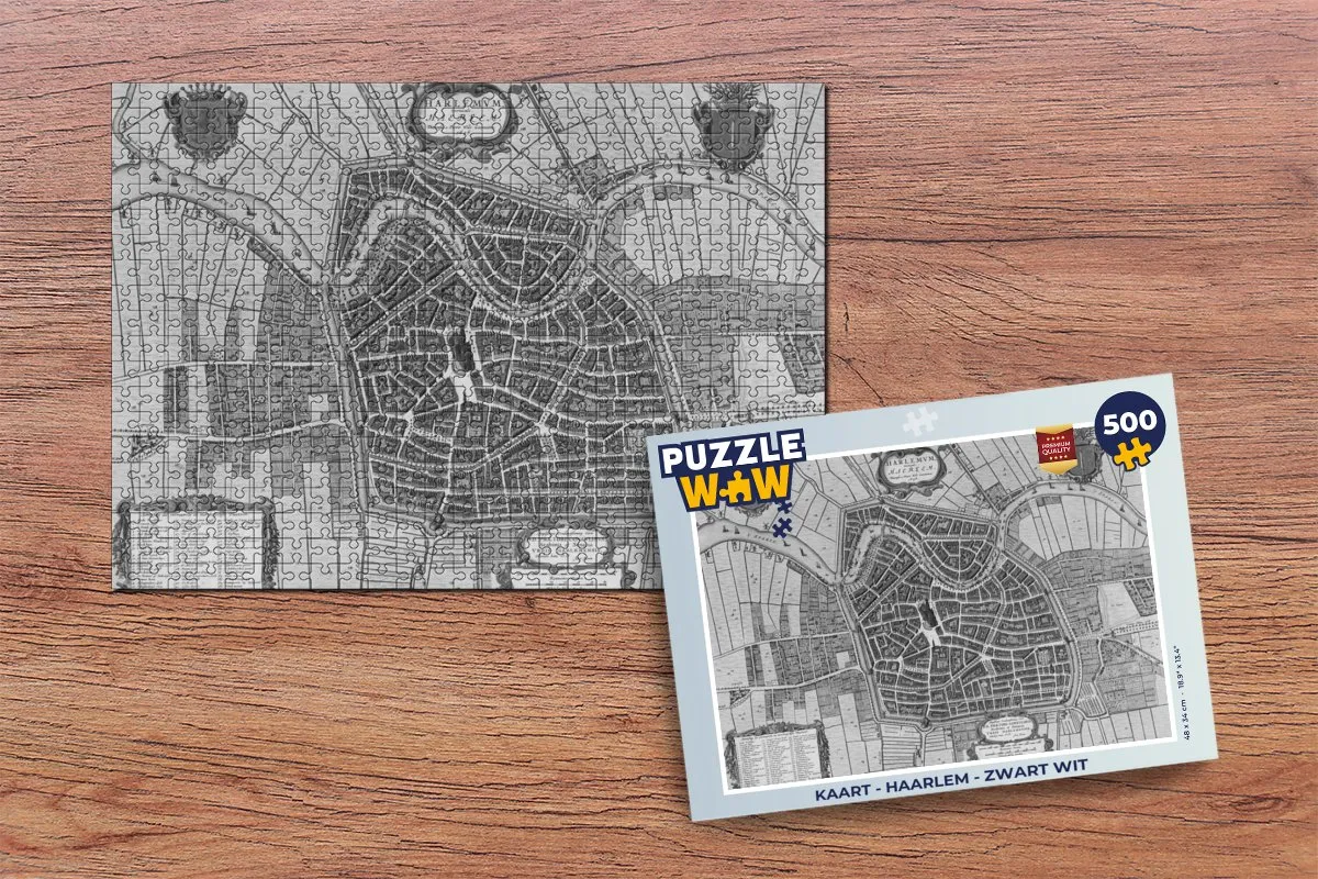 PuzzleWow Haarlem Legpuzzel 500 Stuks - Multicolor