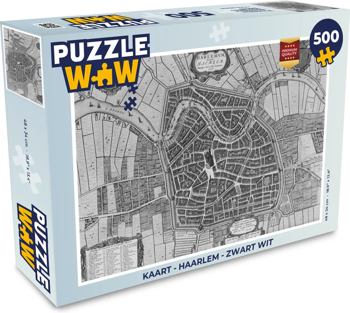 PuzzleWow Haarlem Legpuzzel 500 Stuks