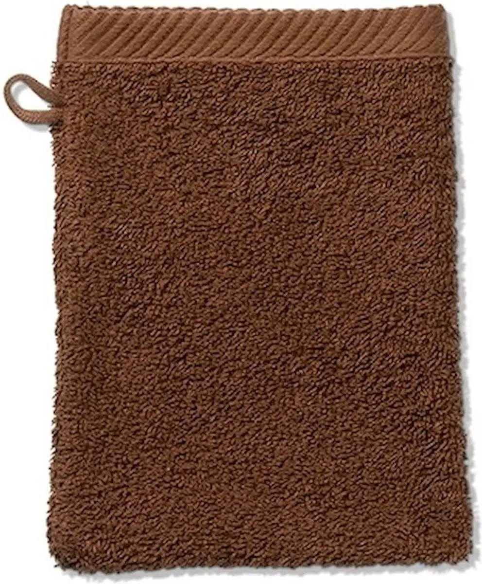 Washandje, Set van 3 Stuks, 15 x 21 cm, Nougat, Katoen