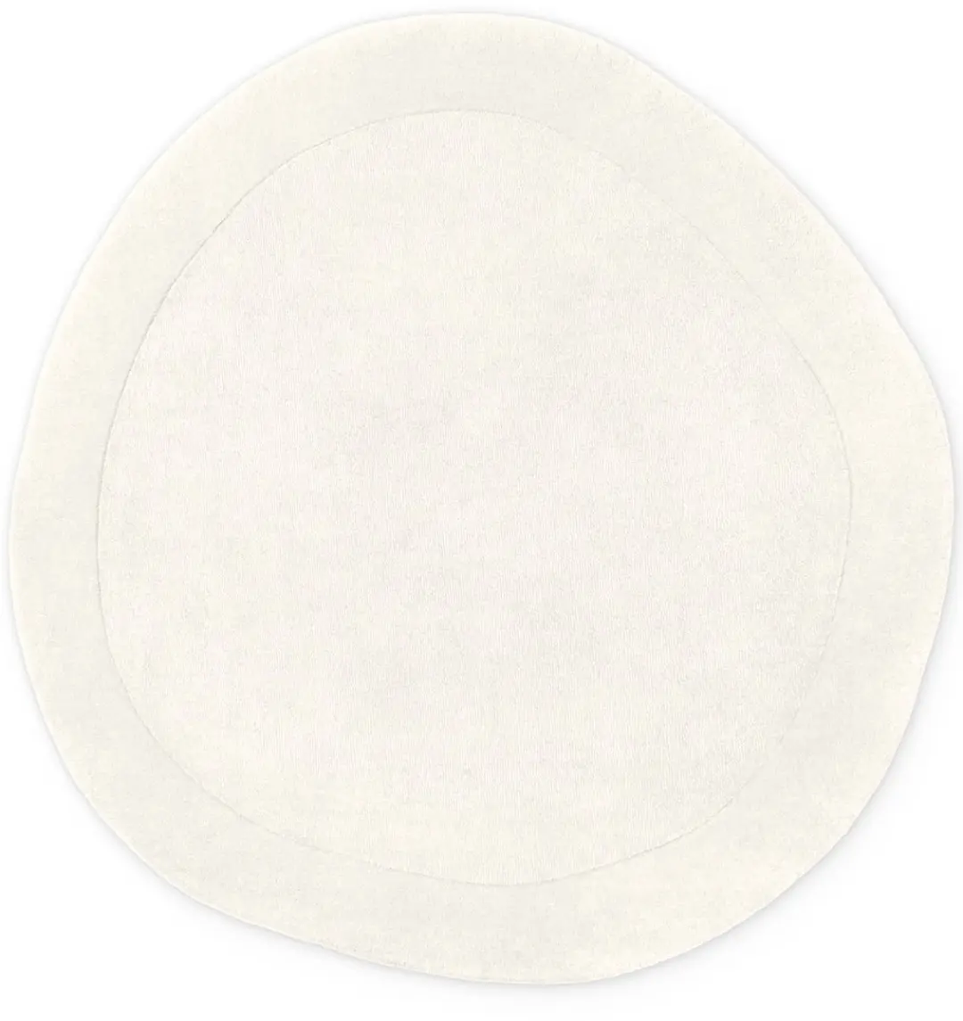 Villeroy & Boch 1812 wollen vloerkleed organisch rond Kivi Naturel Crème