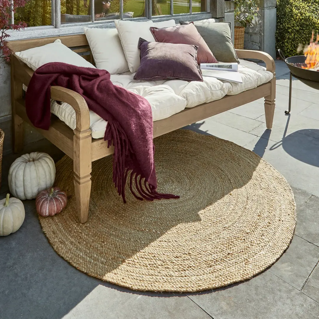 Loberon Imene Vloerkleed 150cm - Bruin - afbeelding 6 van 6