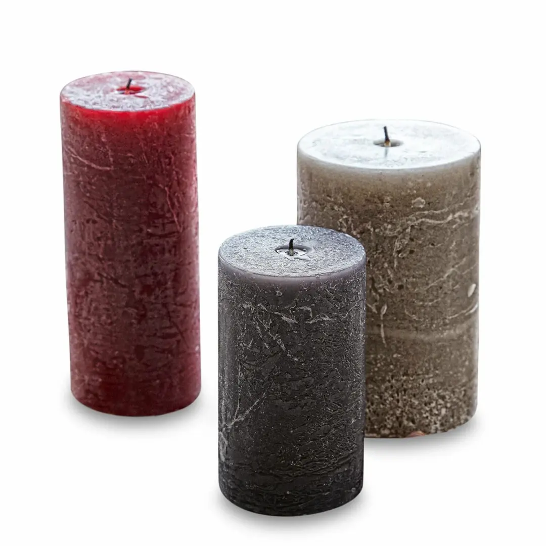Loberon Pretin Kaarsenset 3 Stuks - Bont - afbeelding 2 van 6