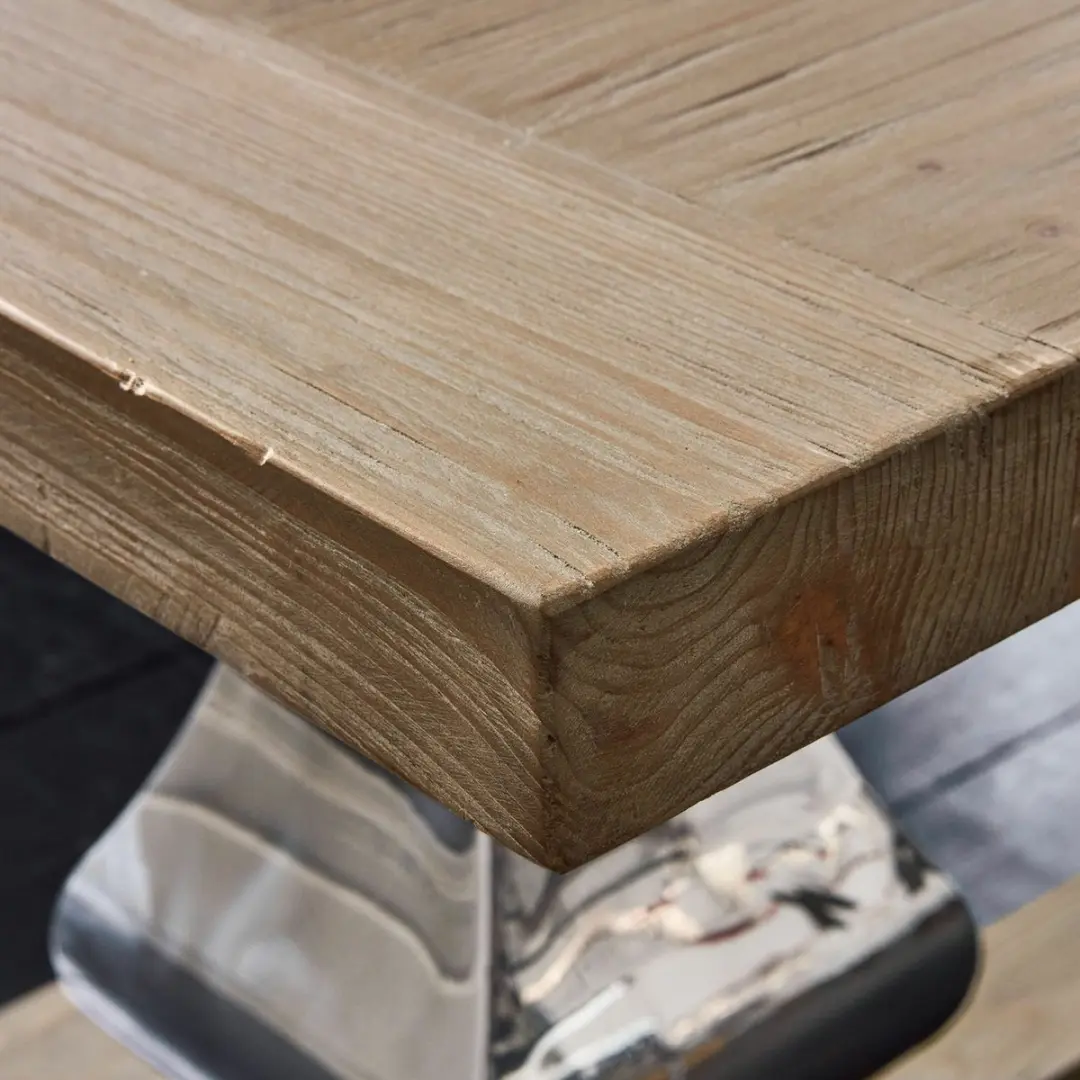 Loberon Filton Eettafel - 6 Personen - Bruin/Zilverkleurig - afbeelding 3 van 6