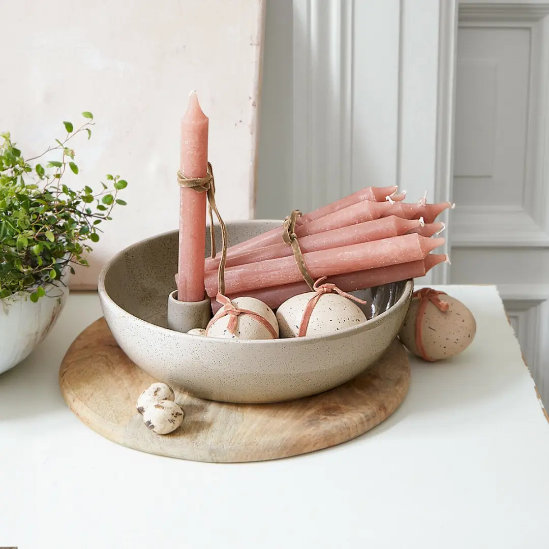 Loberon Kenvilor Kandelaar - 26cm - Crème - afbeelding 2 van 5