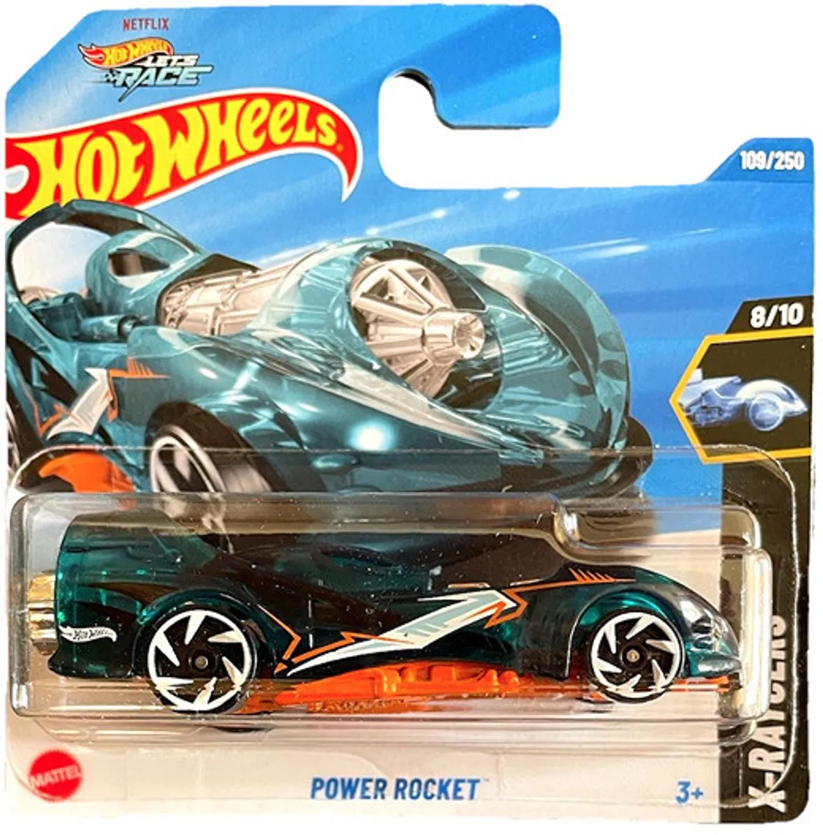 Hot Wheels Power Rocket Racing Green X-Raycers 1:64