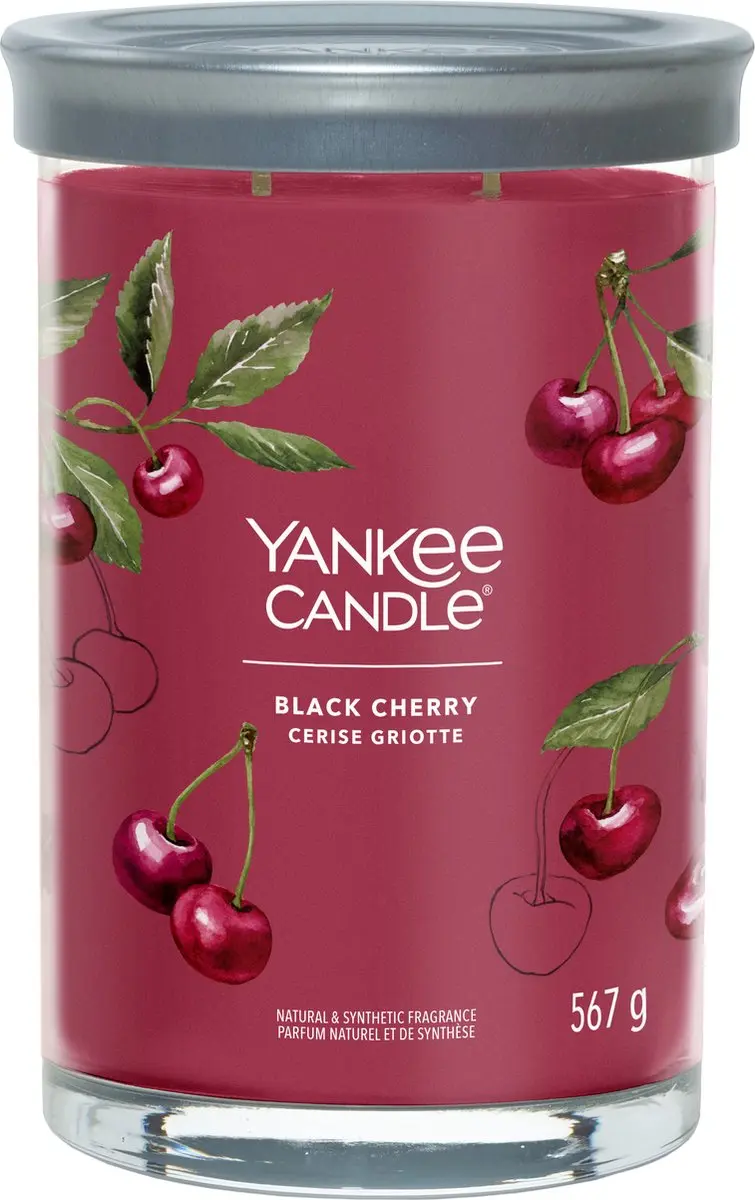 Yankee Candle Black Cherry Signature Large Tumbler Geurkaars - afbeelding 2 van 4