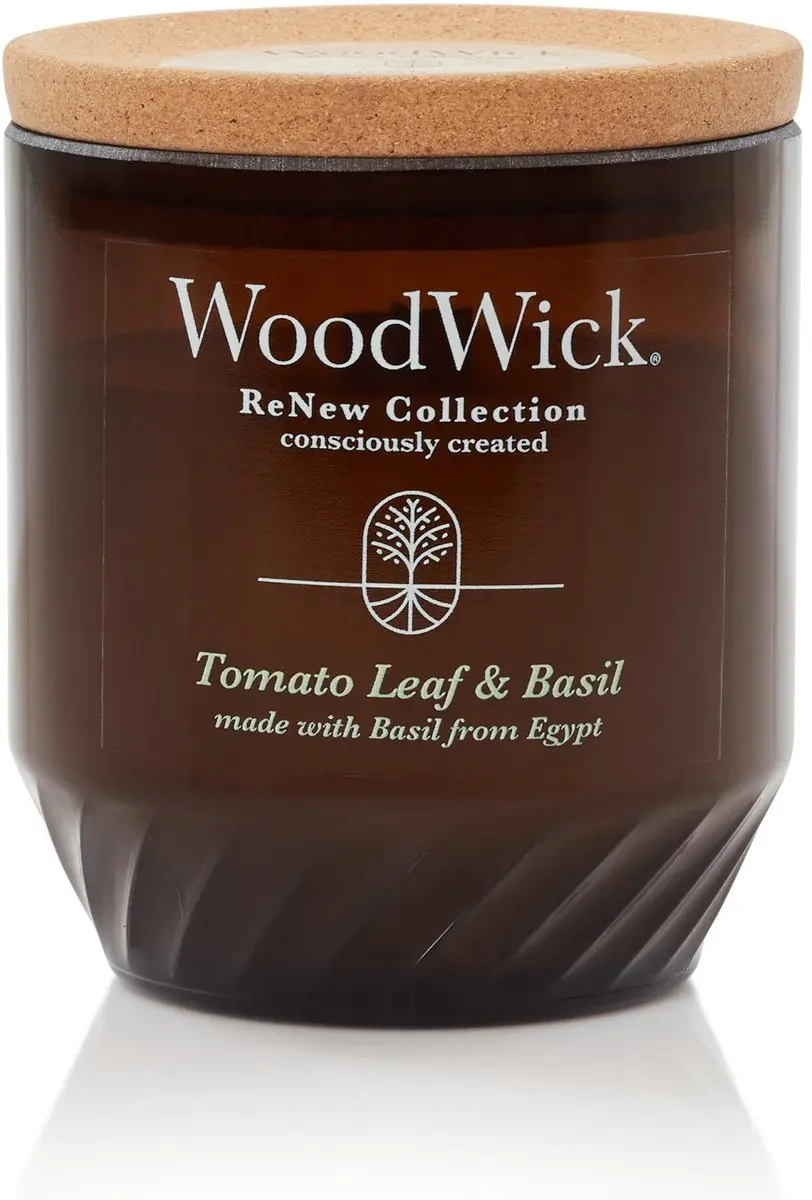 WoodWick ReNew Geurkaars Tomato Leaf & Basil