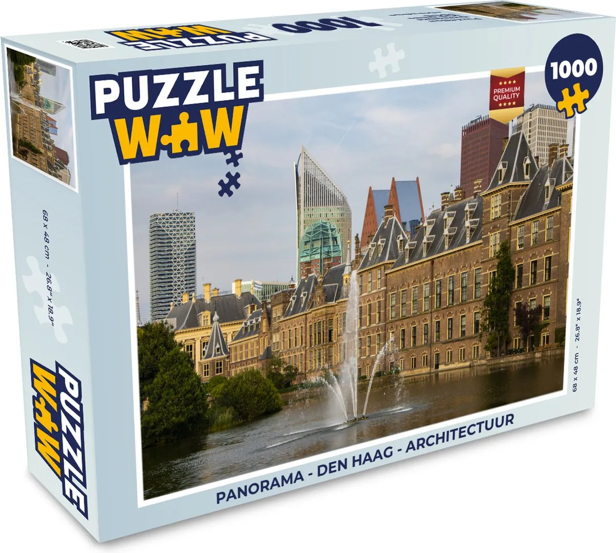 PuzzleWow Panorama Den Haag Legpuzzel 1000 Stuks - Multicolor