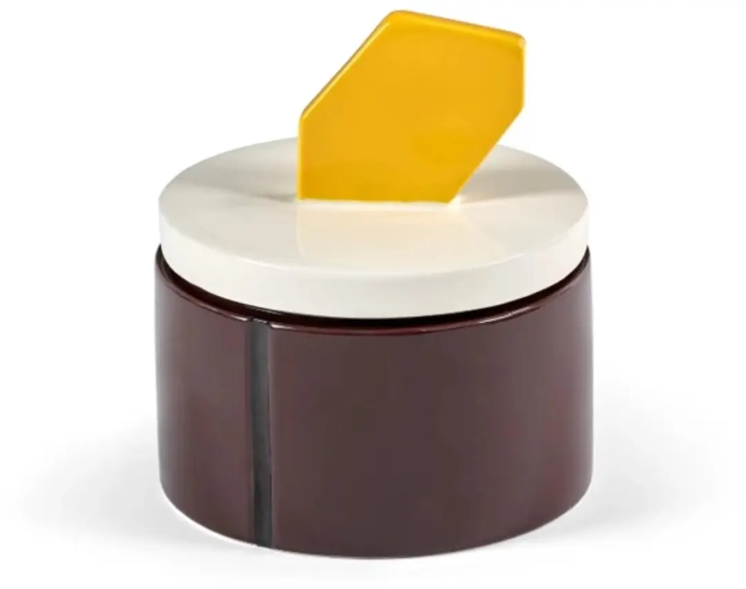 Serax Plan C Candela 03 geurkaars D12.5cm H13cm burgundy / geel