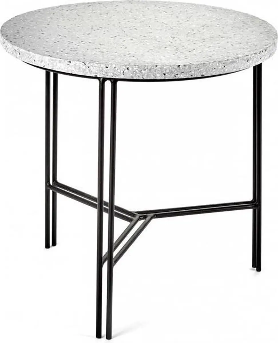 Serax Terrazzo bijzettafel black/grey D40 H40cm