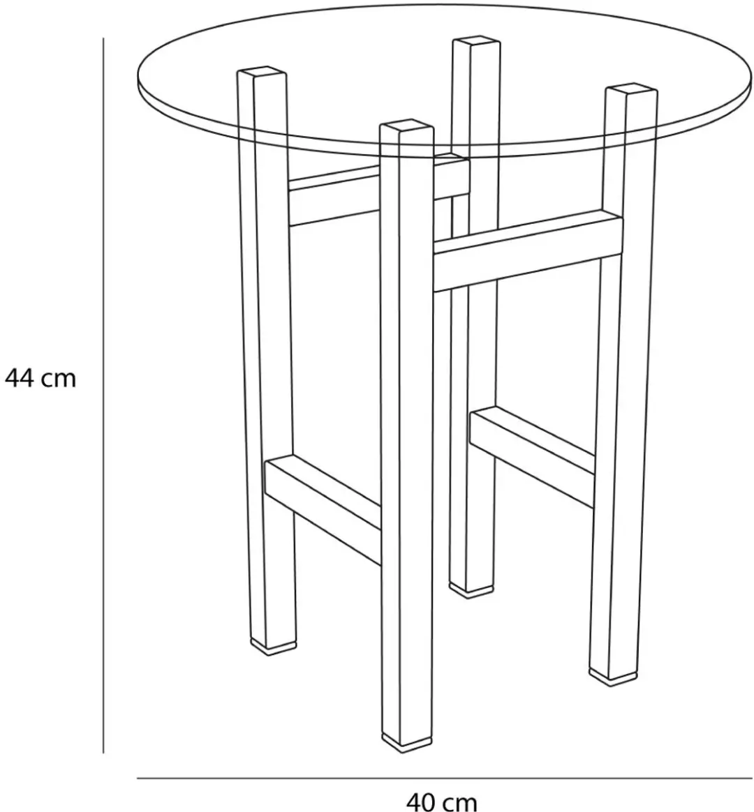 Hübsch Elevate Bijzettafel 40cm - Olijf - afbeelding 2 van 6