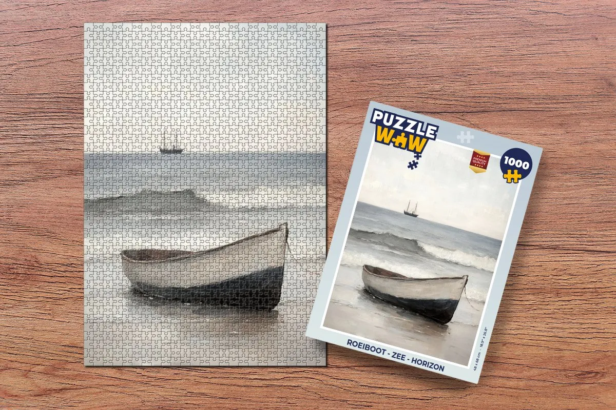 PuzzleWow Roeiboot - Zee Horizon Legpuzzel 1000 Stuks