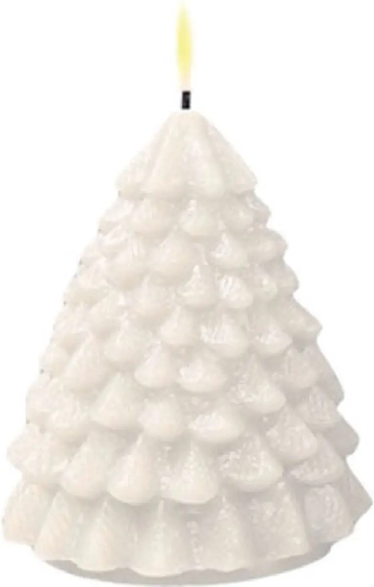 Deluxe Homeart Kerstboom LED Kaars Wit 11cm