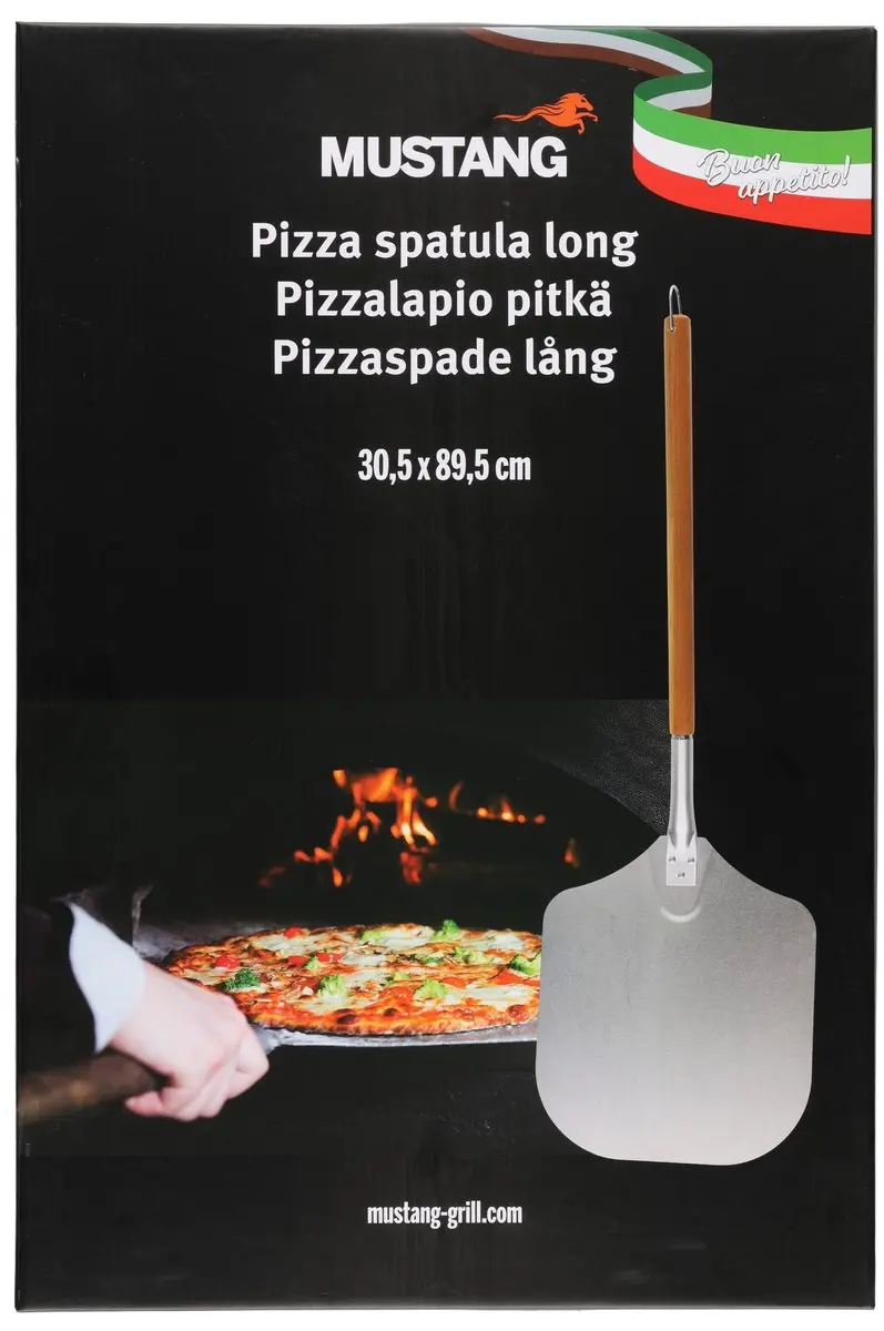 Mustang Pizzaschep 30,5cm - Aluminium - Acacia Houten Handvat - afbeelding 3 van 3