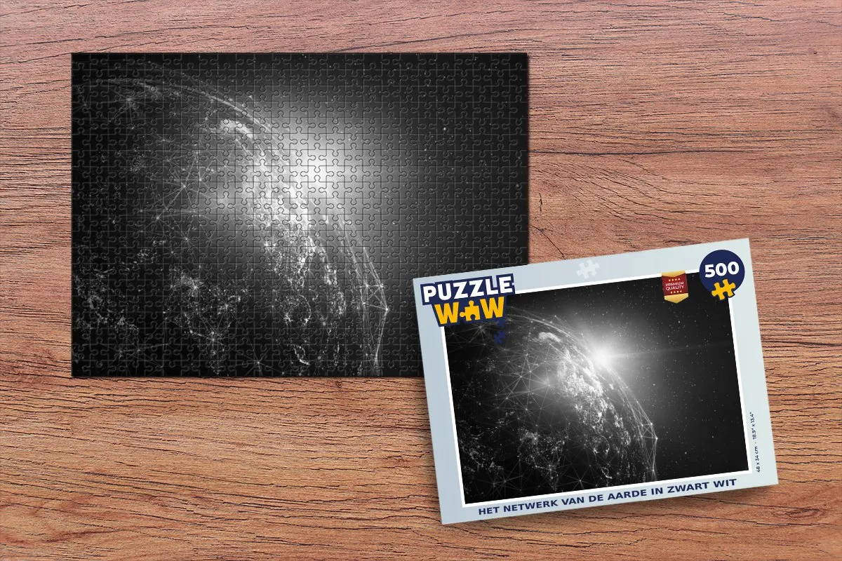 PuzzleWow Aarde - Sterren Legpuzzel 500 Stuks - Multicolor