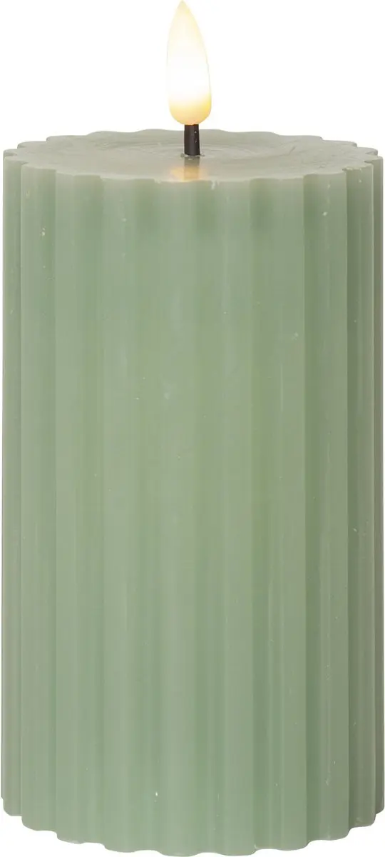 Star Trading Flame Stripe LED-kaars groen 15cm