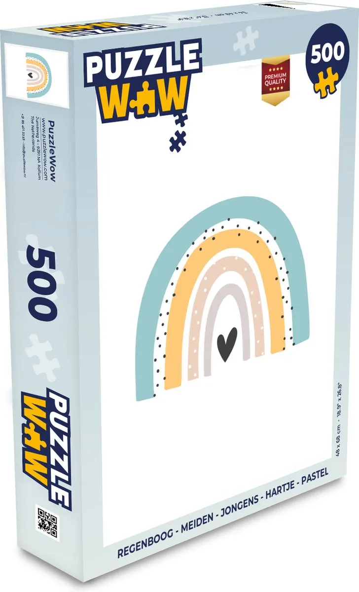 PuzzleWow Regenboog Legpuzzel 500 Stuks