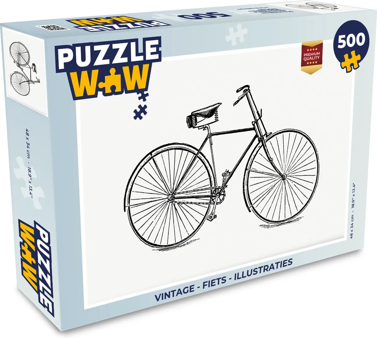 PuzzleWow Vintage Fiets Legpuzzel 500 Stuks