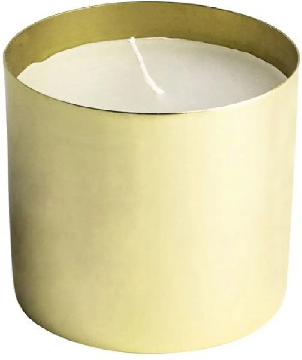 Kaars ø8x85cm goud