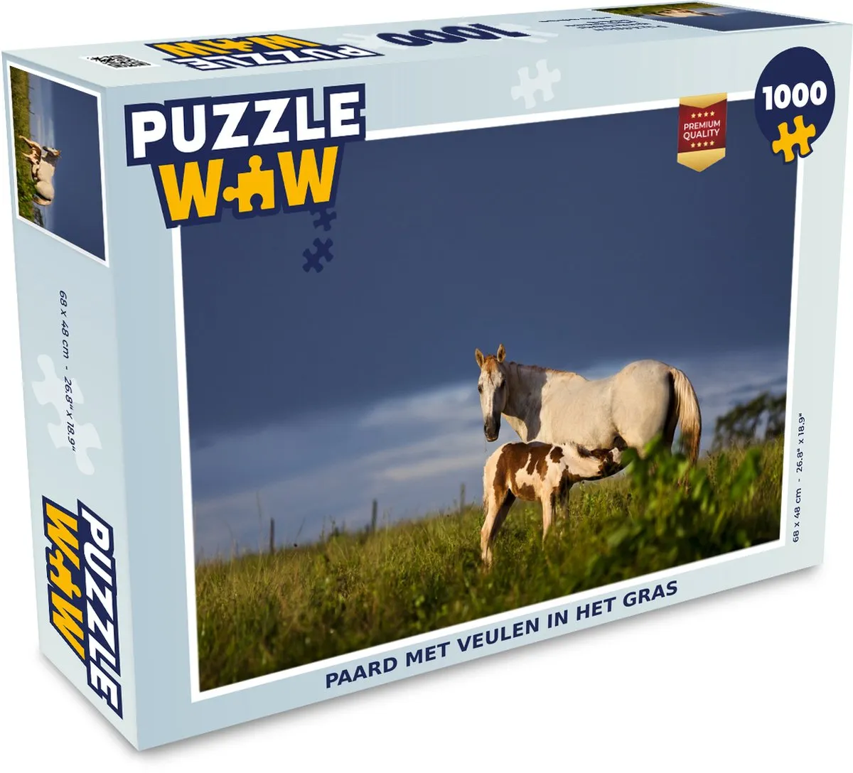 PuzzleWow Paarden Gras Veulen Legpuzzel 1000 Stuks