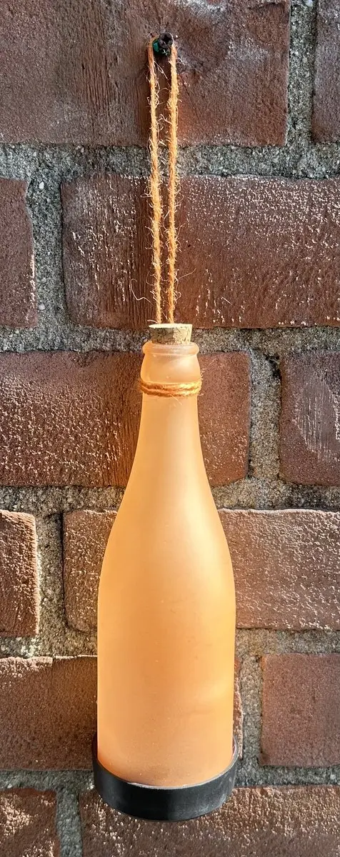Glazen solarlamp fles in neon kleur