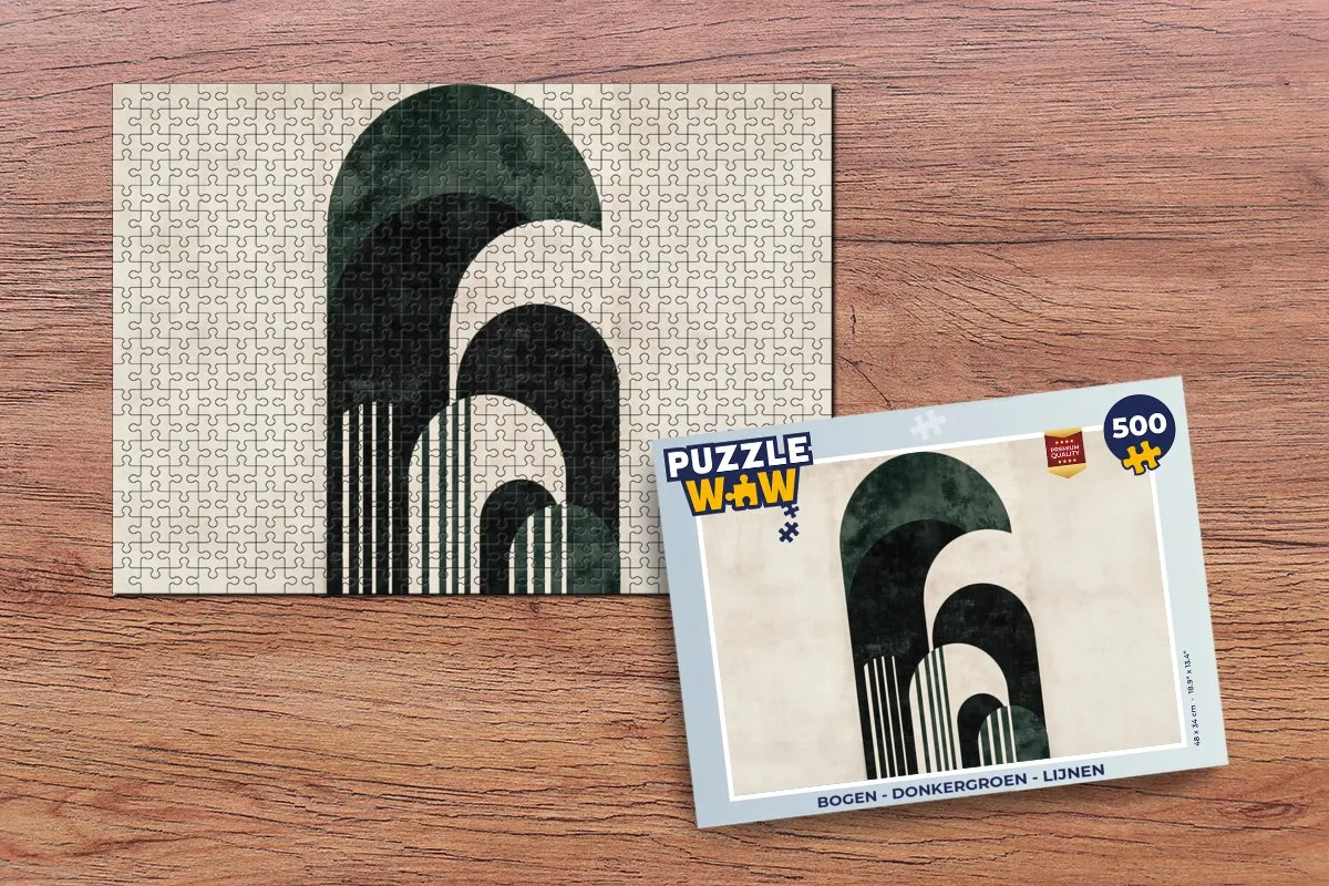 PuzzleWow Bogen Legpuzzel 500 Stuks - Donkergroen
