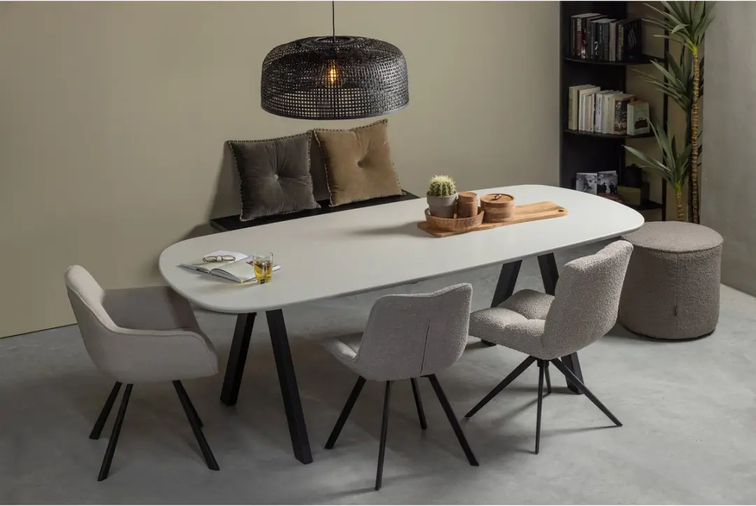 WOOOD Imme Bankje Grenen 110cm Zwart - afbeelding 5 van 5