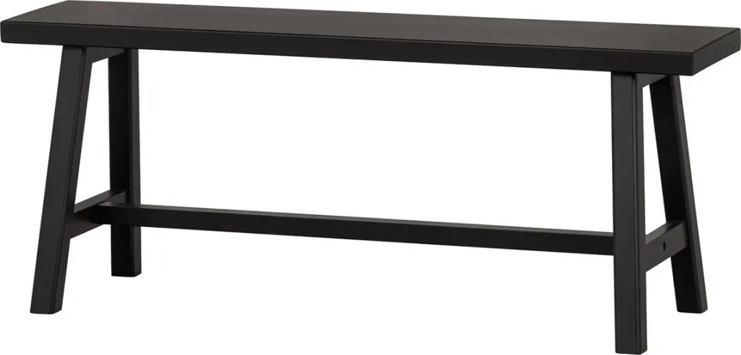 WOOOD Imme Bankje Grenen 110cm Zwart
