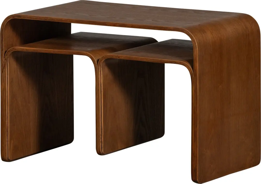WOOOD Frey Bijzettafel Walnoot 60x32cm