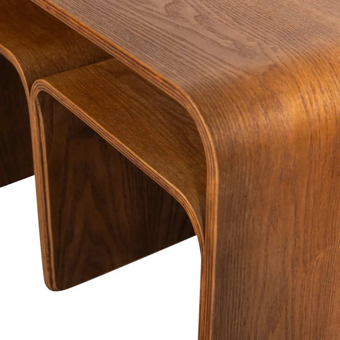 WOOOD Frey Bijzettafel Walnoot 60x32cm - afbeelding 6 van 6