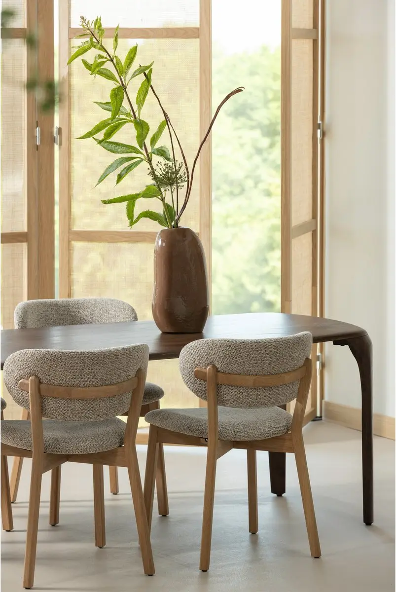 WOOOD Fiore Eettafel 230x95cm - Donkerbruin - afbeelding 2 van 6