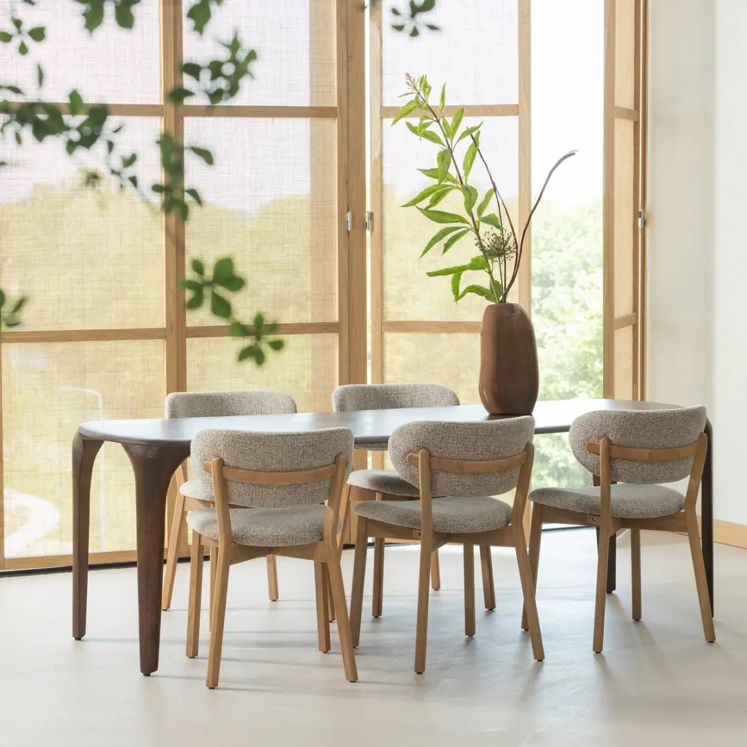 WOOOD Fiore Eettafel 230x95cm - Donkerbruin - afbeelding 3 van 6