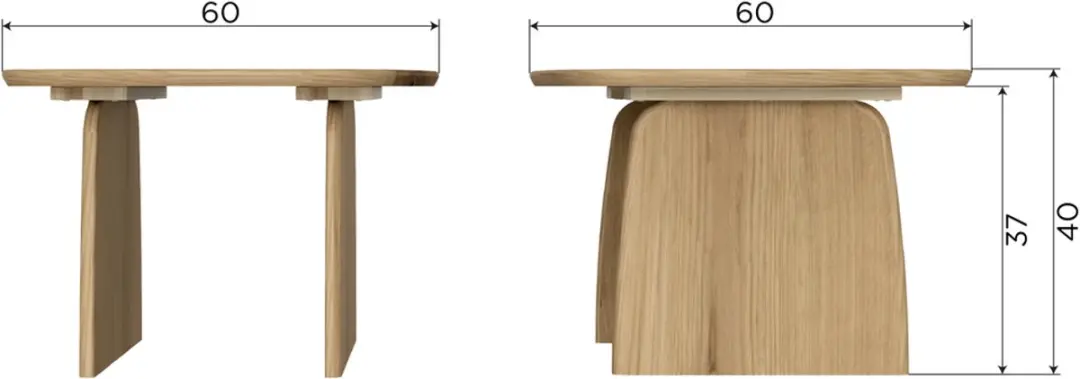 WOOOD Tablo Salontafel 60cm - Mystic Brown - afbeelding 2 van 4