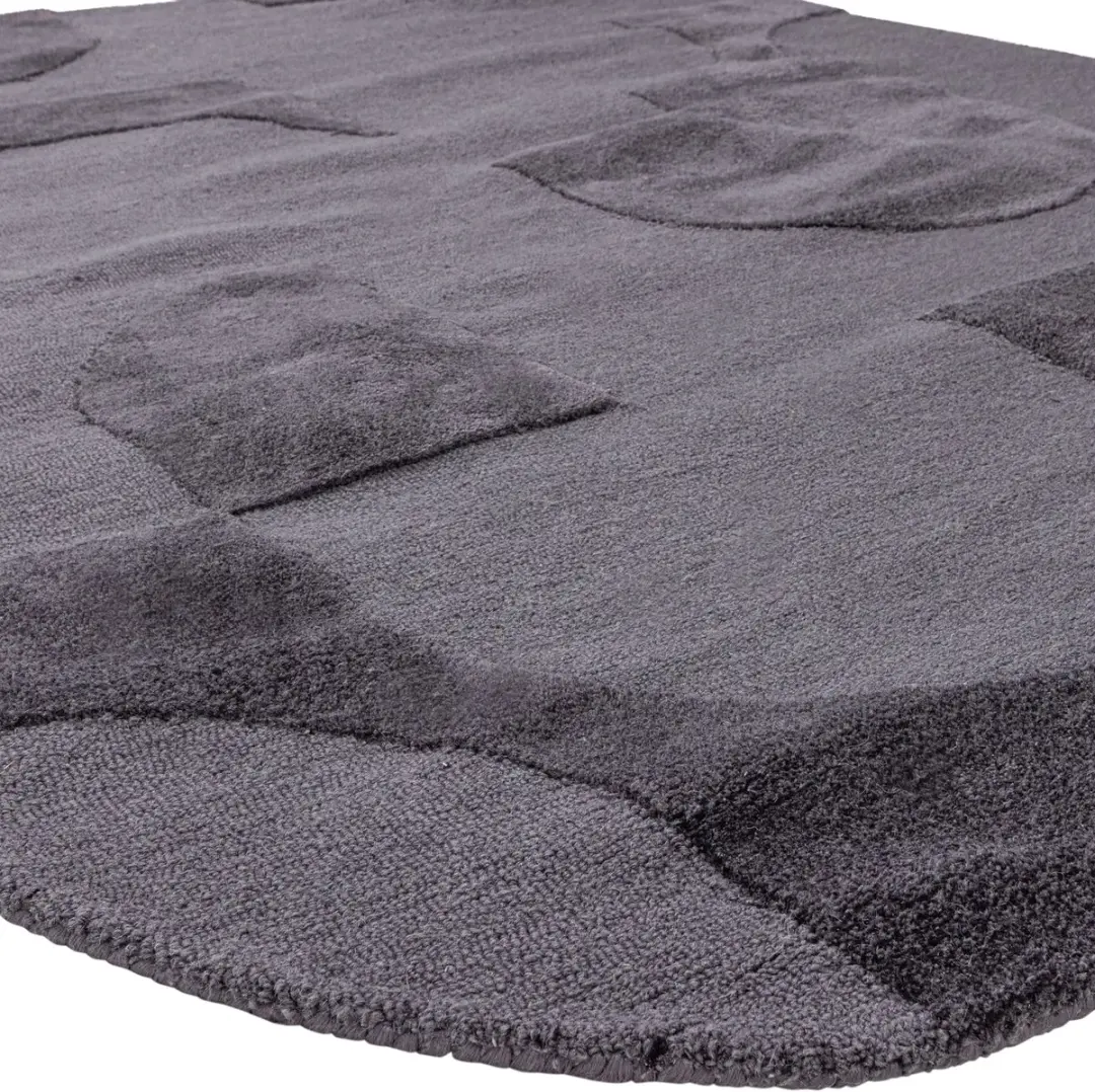 WOOOD Livo Vloerkleed 170x240cm - Wol/Katoen - Grijs - afbeelding 2 van 4