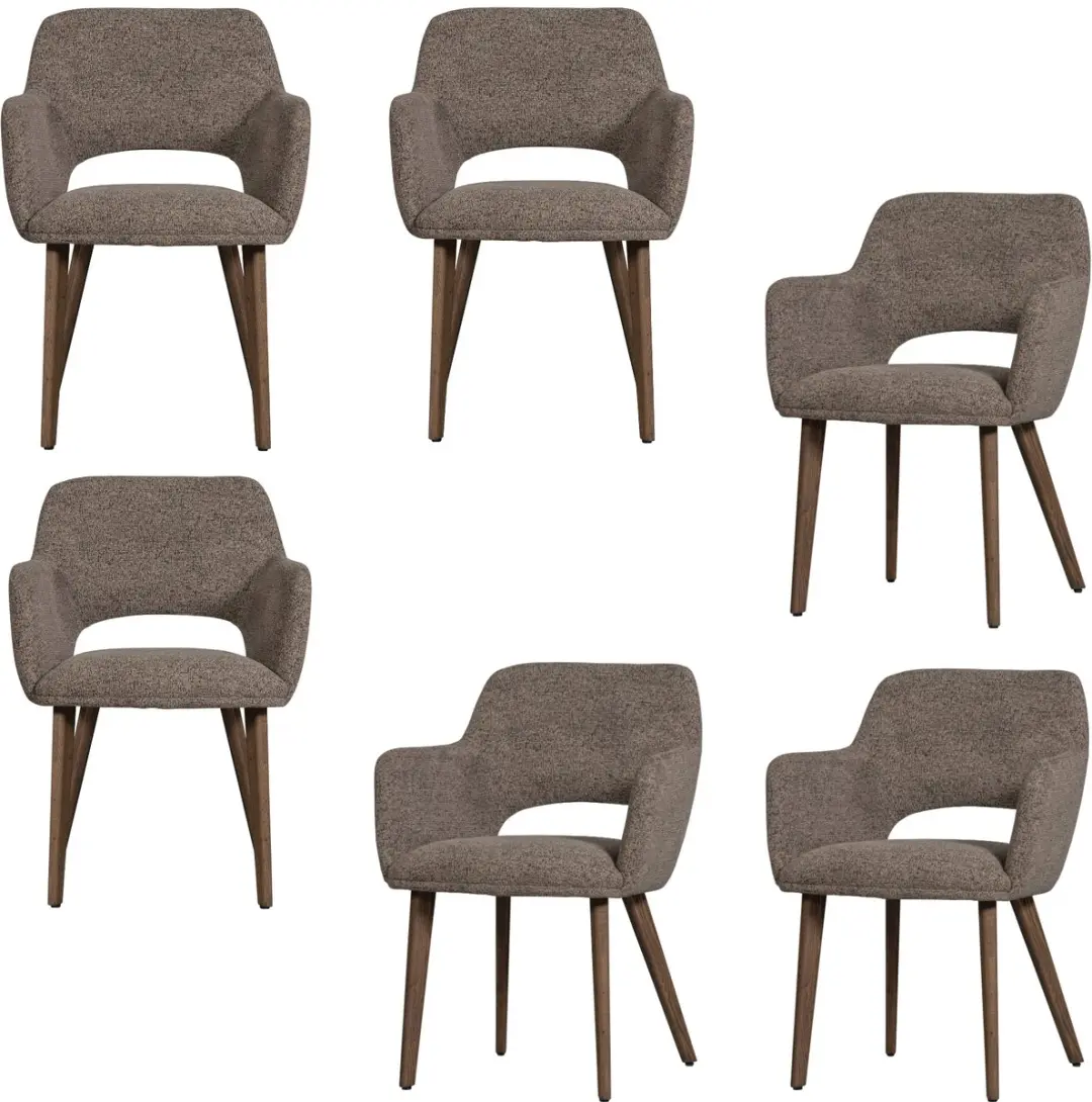 WOOOD Murat Eetkamerstoelen Houten Bruine Poot