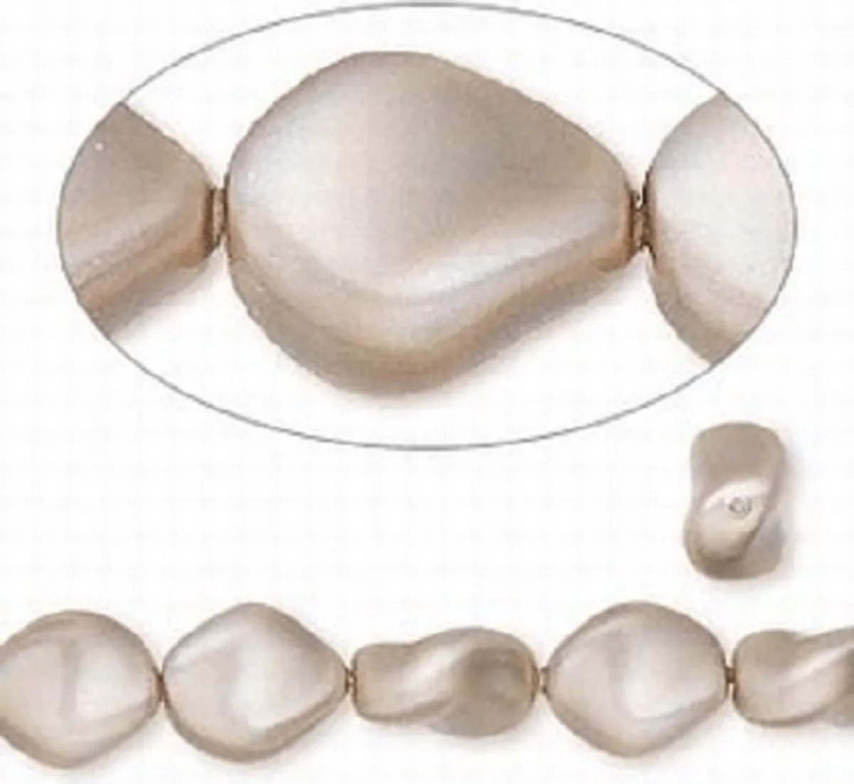 Swarovski Elements Curve Parels 9x8mm