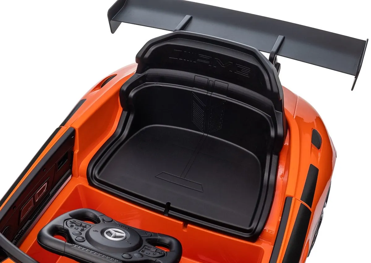 Mercedes-Benz GT4 Elektrische Kinderauto 12V - Oranje - afbeelding 2 van 6