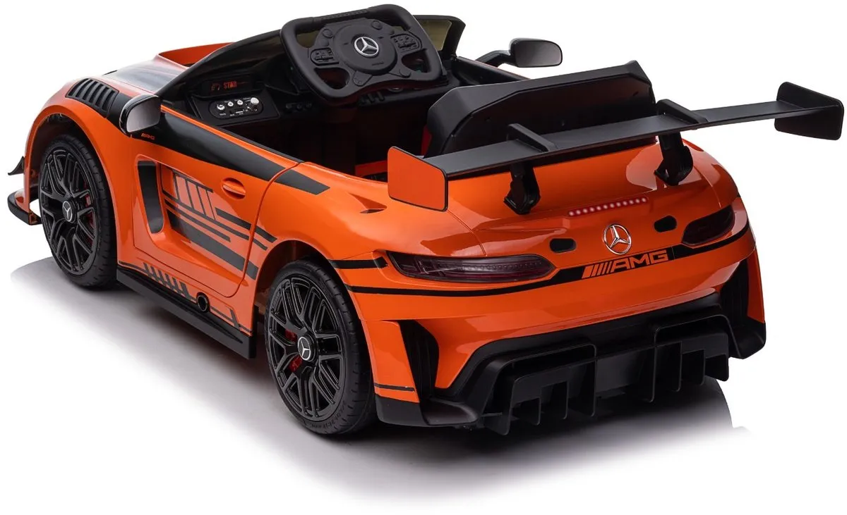 Mercedes-Benz GT4 Elektrische Kinderauto 12V - Oranje - afbeelding 4 van 6