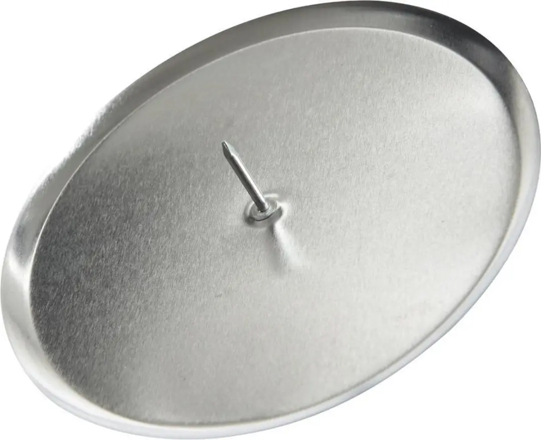 Kaarshouder ijzer d10 cm zilver 4st
