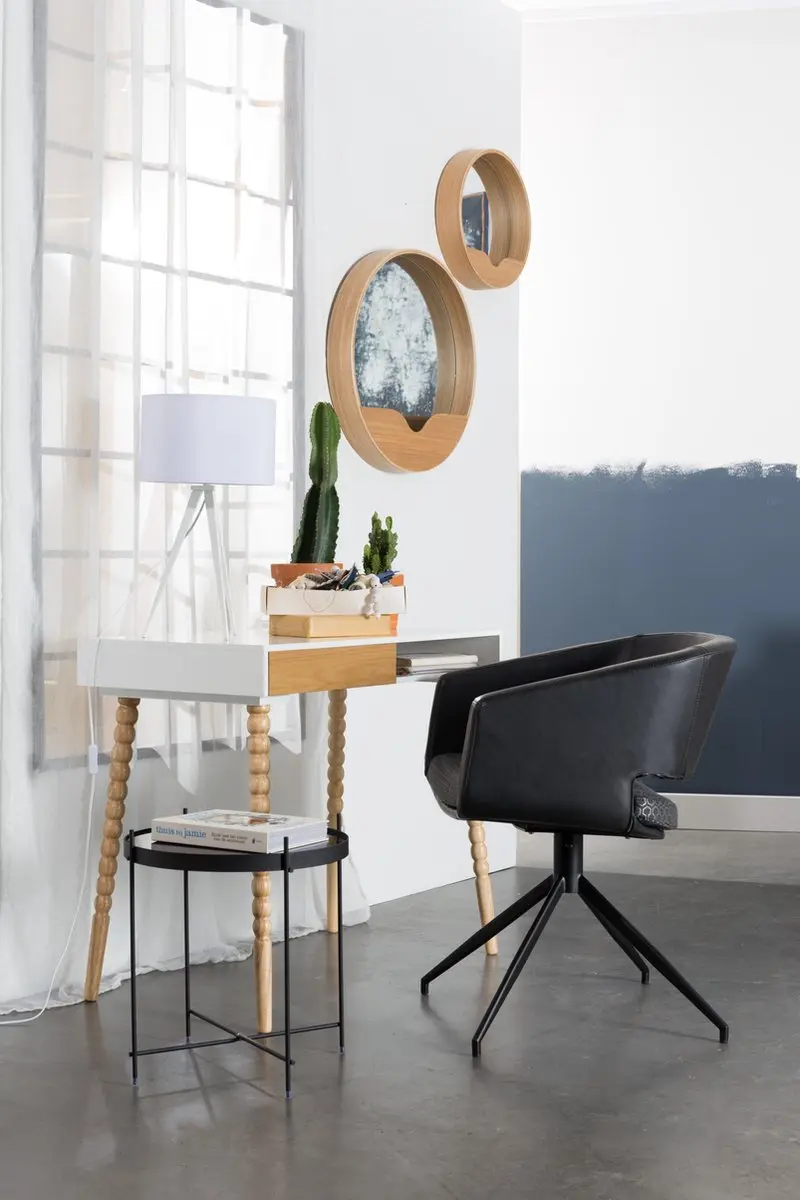 Zuiver Round Wall Spiegel 40cm - Bruin - afbeelding 6 van 6