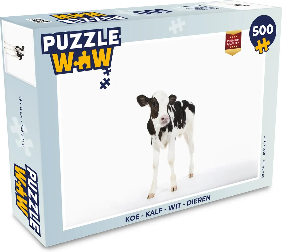 PuzzleWow Dieren Legpuzzel Koe & Kalf 500 Stuks