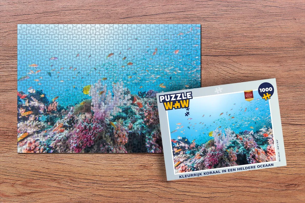 PuzzleWow Legpuzzel Kleurrijk Koraal 1000 Stuks - Multicolor