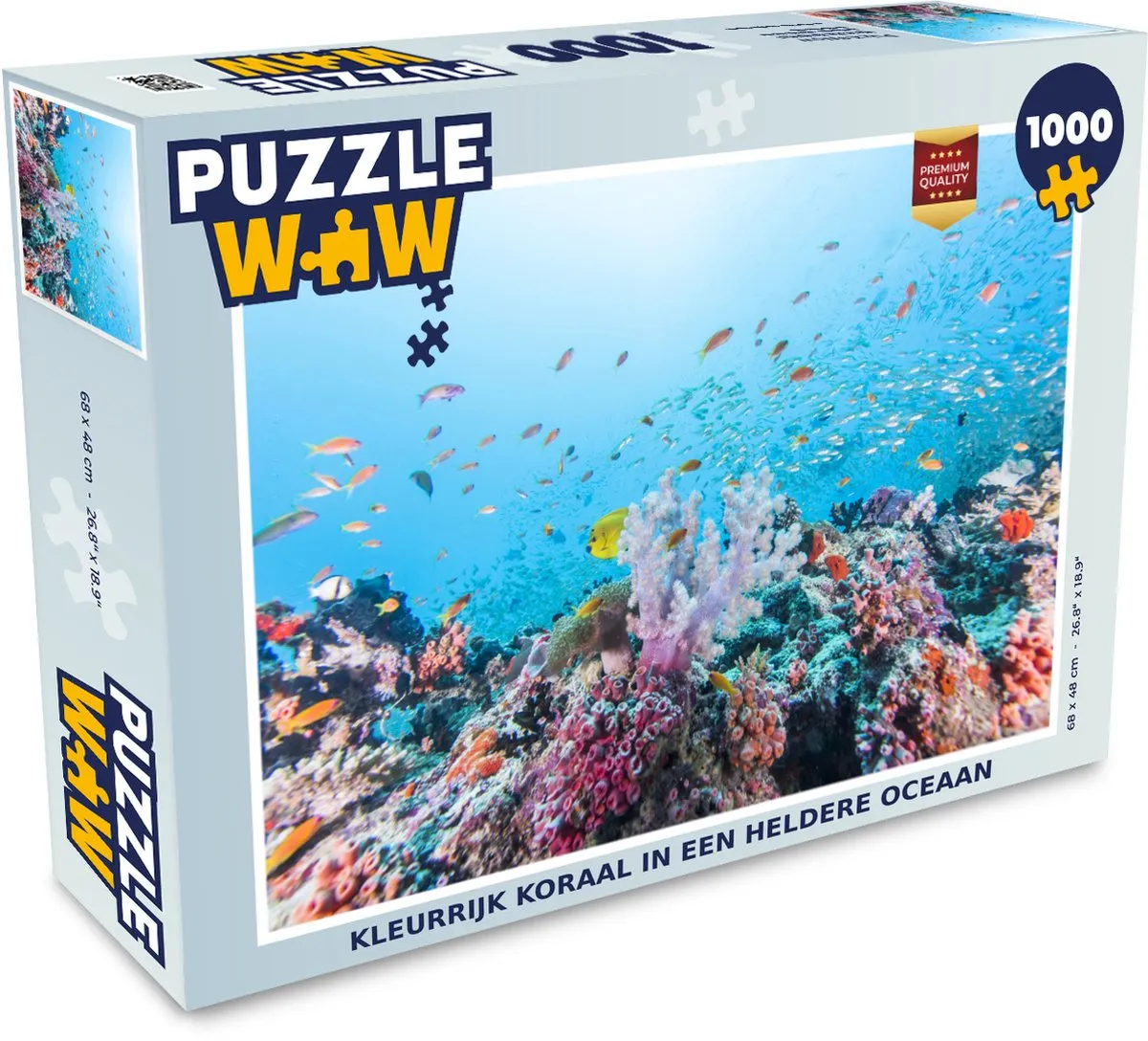 PuzzleWow Legpuzzel Kleurrijk Koraal 1000 Stuks