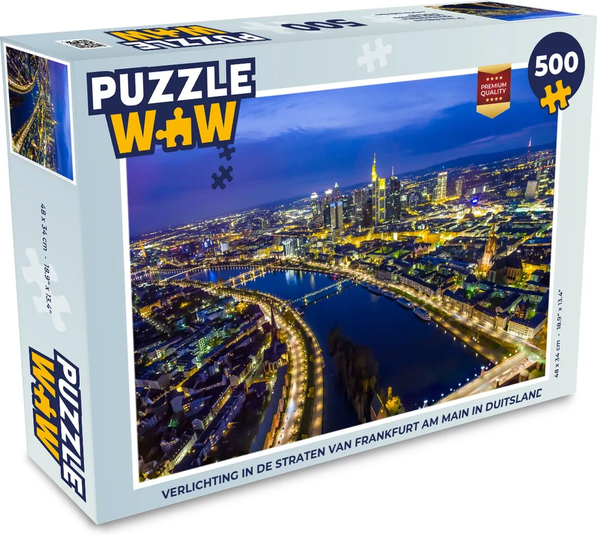 PuzzleWow Frankfurt am Main Legpuzzel 500 Stuks