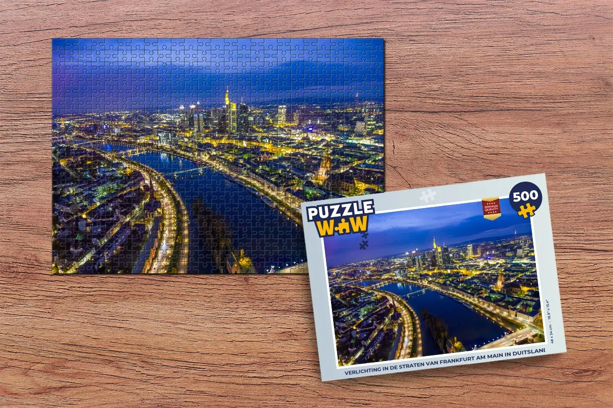 PuzzleWow Frankfurt am Main Legpuzzel 500 Stuks - Multicolor