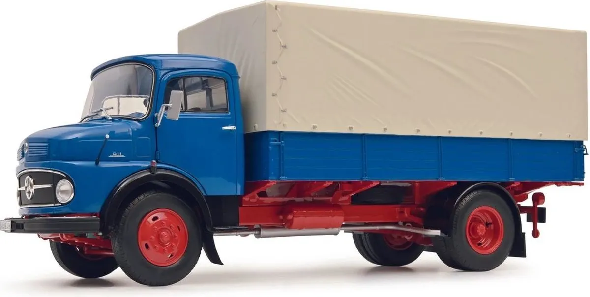 Mercedes-Benz L911 Schuco Modelauto - Blauw/Grijs
