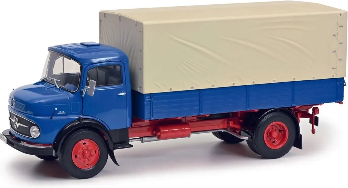 Mercedes-Benz L911 Schuco Modelauto - Blauw/Grijs