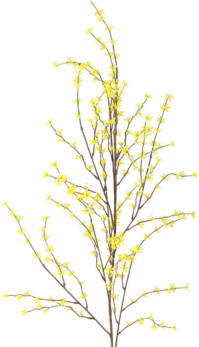 Kunstmatige Forsythia Decoratieve Takken voor Pasen Geel 138cm