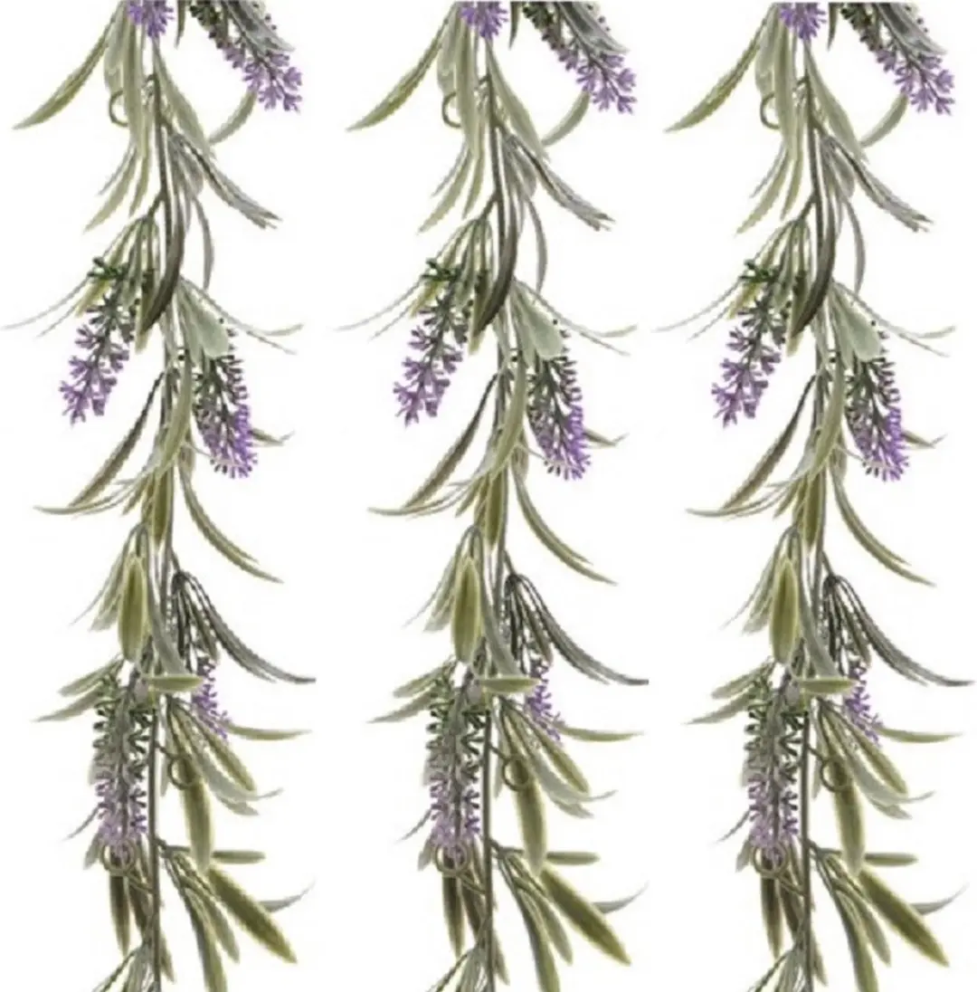 Lavendel kunsttak kunstplanten slinger 180 cm